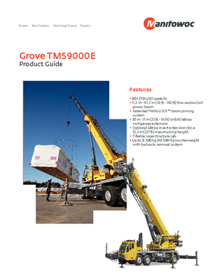 Автокрани Grove TMS 9000 E