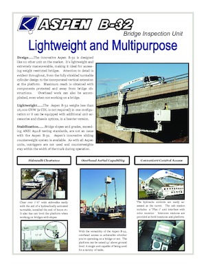 Причіпні підйомники з шарнірною стрілою Aspen Aerials  B-32