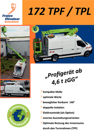 Автовишки з телескопічною стрілою France Elévateur 172 TPF