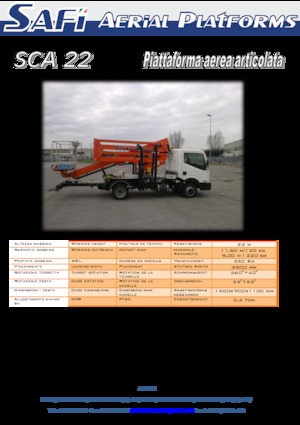 Автомобільні підйомники з шарнірною стрілою Safi SCA 22 