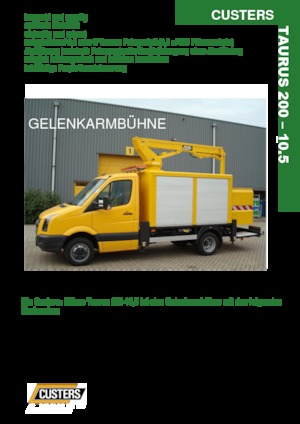 Причіпні підйомники з шарнірною стрілою Custers Taurus 200-10.5