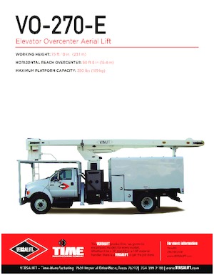 Причіпні підйомники з шарнірною стрілою Versalift VO-270-REV