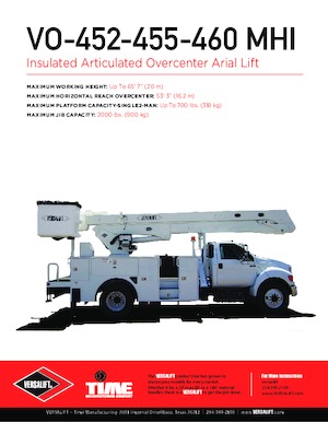 Причіпні підйомники з шарнірною стрілою Versalift VO-455-MHI