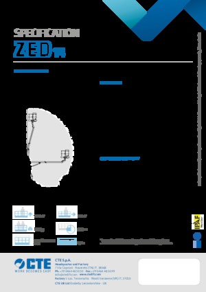 Причіпні підйомники з шарнірною стрілою CTE ZED 14