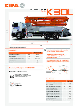 Автобетононасоси CIFA K30L 