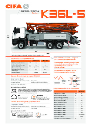 Автобетононасоси CIFA K36L-5