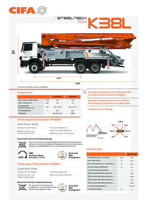 Автобетононасоси CIFA K38L