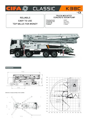 Автобетононасоси CIFA K38C