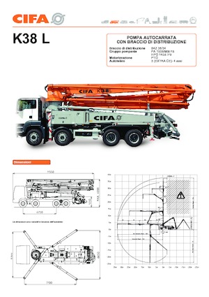 Автобетононасоси CIFA K38L