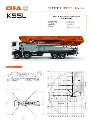 Автобетононасоси CIFA K55L