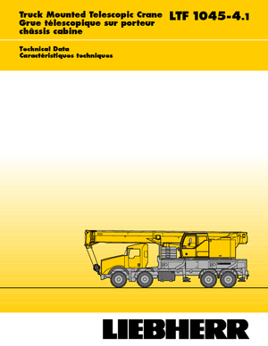 крани, змонтовані на вантажному автомобілі - телескопічні Liebherr LTF 1045-4.1