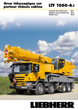 крани, змонтовані на вантажному автомобілі - телескопічні Liebherr LTF 1060-4.1