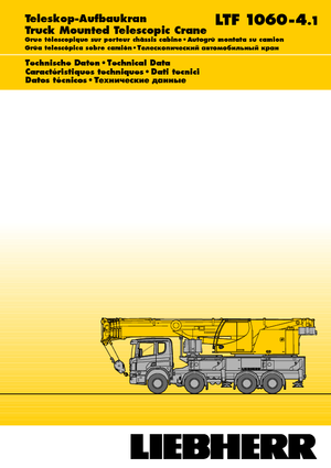 крани, змонтовані на вантажному автомобілі - телескопічні Liebherr LTF 1060-4.1