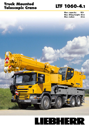 крани, змонтовані на вантажному автомобілі - телескопічні Liebherr LTF 1060-4.1
