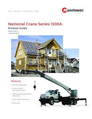 крани, змонтовані на вантажному автомобілі - телескопічні National Crane 1300A