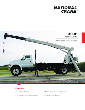 крани, змонтовані на вантажному автомобілі - телескопічні National Crane 400B