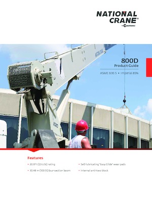 крани, змонтовані на вантажному автомобілі - телескопічні National Crane 800D
