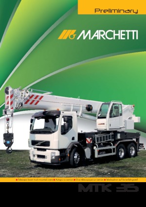 крани, змонтовані на вантажному автомобілі - телескопічні Marchetti MTK 35