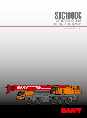 крани, змонтовані на вантажному автомобілі - телескопічні Sany STC1000C
