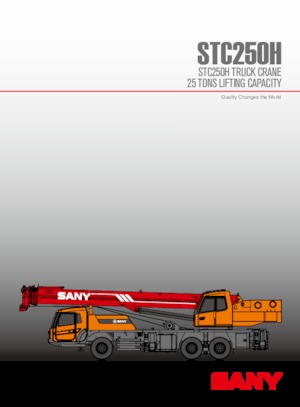 крани, змонтовані на вантажному автомобілі - телескопічні Sany STC250H