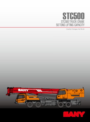 крани, змонтовані на вантажному автомобілі - телескопічні Sany STC500