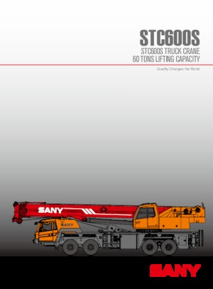 крани, змонтовані на вантажному автомобілі - телескопічні Sany STC600S