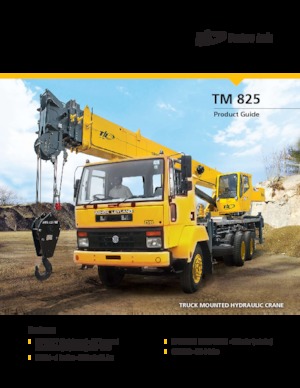 крани, змонтовані на вантажному автомобілі - телескопічні Til TM 825