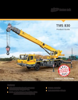 крани, змонтовані на вантажному автомобілі - телескопічні Til TMS 830