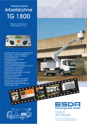 Причіпні підйомники з шарнірною стрілою Esda TG 1800