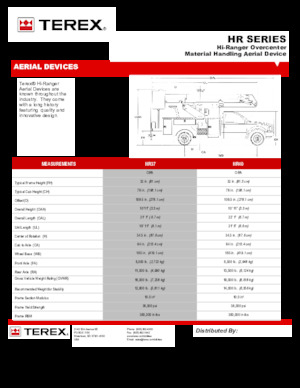 Автовишки з телескопічною стрілою Terex HR37