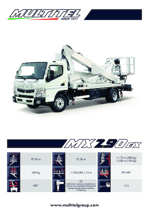 Автовишки з телескопічною стрілою Multitel MX 290
