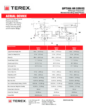 Автовишки з телескопічною стрілою Terex Optima HR46