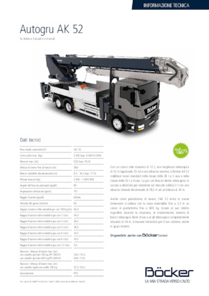 крани, змонтовані на вантажному автомобілі - телескопічні Böcker AK 52