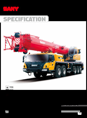 крани, змонтовані на вантажному автомобілі - телескопічні Sany STC1100T7-1