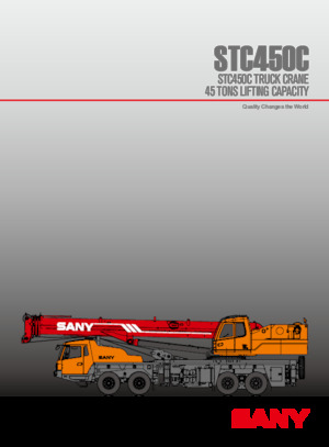 крани, змонтовані на вантажному автомобілі - телескопічні Sany STC450C