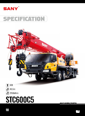 крани, змонтовані на вантажному автомобілі - телескопічні Sany STC600C5