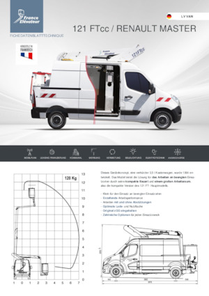 Автовишки з телескопічною стрілою France Elévateur 121 FTcc
