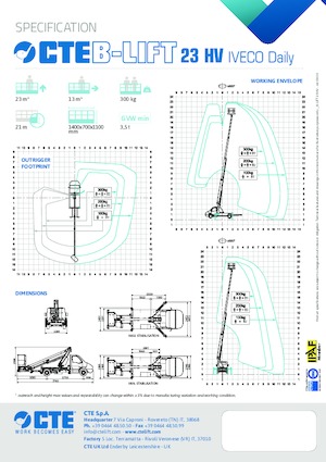Автовишки з телескопічною стрілою CTE B-Lift 23