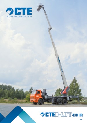 Автовишки з телескопічною стрілою CTE B-LIFT 410 HR