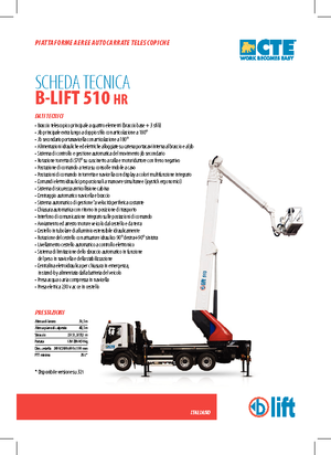 Автовишки з телескопічною стрілою CTE B-Lift 510 HR