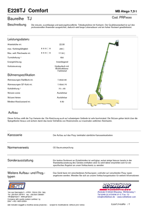 Автовишки з телескопічною стрілою GSR E228TJ Comfort
