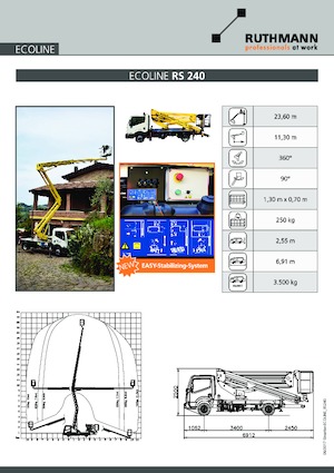 Автомобільні підйомники з шарнірною стрілою Ruthmann ECOLINE RS 240