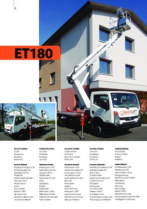 Автовишки з телескопічною стрілою Easy Lift ET180 
