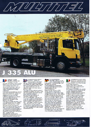 Автовишки з телескопічною стрілою Multitel J 335 Alu
