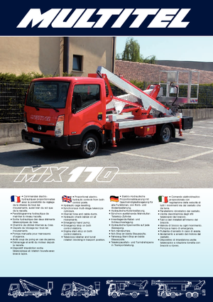 Причіпні підйомники з шарнірною стрілою Multitel MX 170