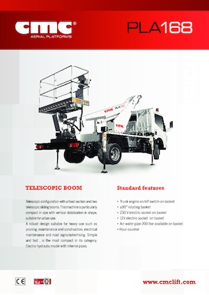 Автовишки з телескопічною стрілою CMC PLA168