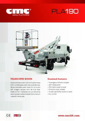 Автовишки з телескопічною стрілою CMC PLA190
