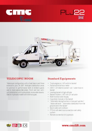 Автовишки з телескопічною стрілою CMC PLJ22