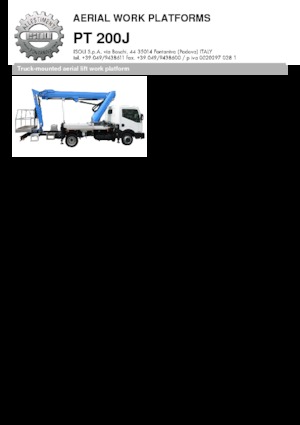 Автовишки з телескопічною стрілою ISOLI PT200J