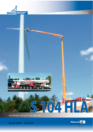 Автовишки з телескопічною стрілою Bronto Skylift S 104 HLA